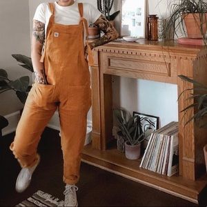 Lucy & Yak Organic Corduroy Dungaree Yellow